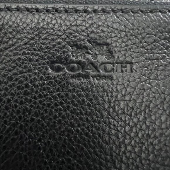 2 Vintage Wallets black leather full zip COACH  & Ana Hindmarch with Studs (70) - Picture 4 of 11